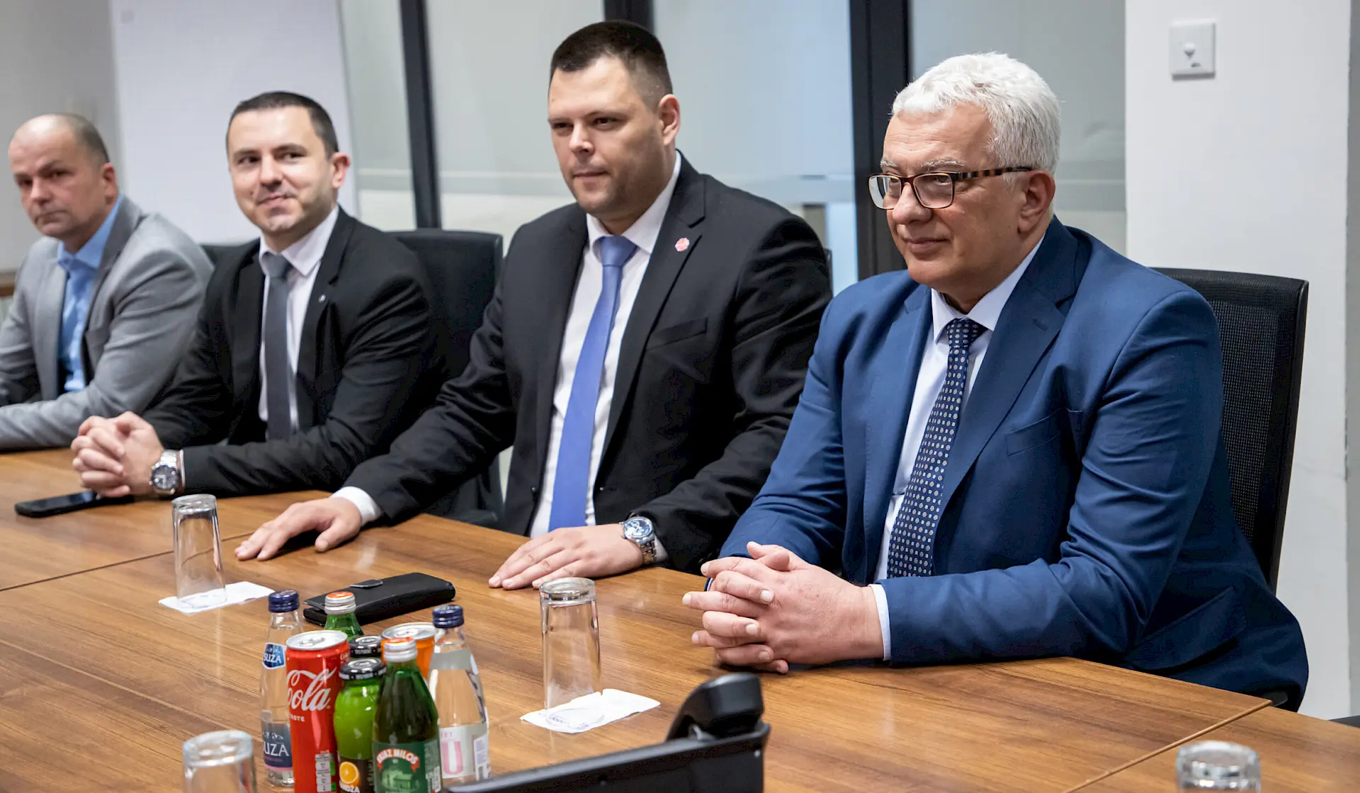 Mandić i Kovačević tokom posjete Nikšiću. Foto: Skupština Crne Gore